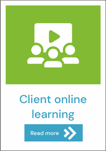 Client online learning button
